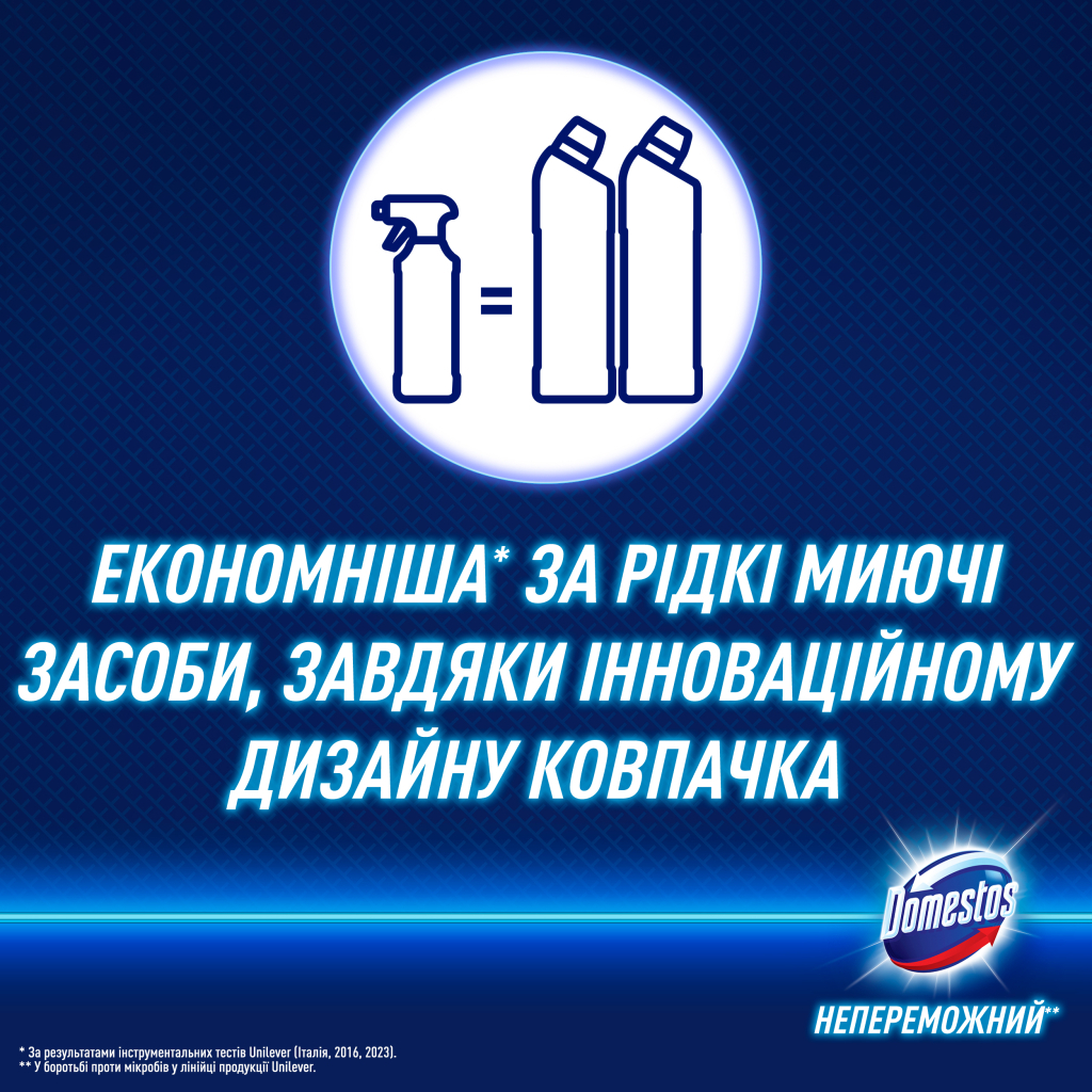 Піна для чищення ванн Domestos Power Foam Для чищення унітазу та ванної Арктична свіжість 435 мл (8720182796400) - изображение 6
