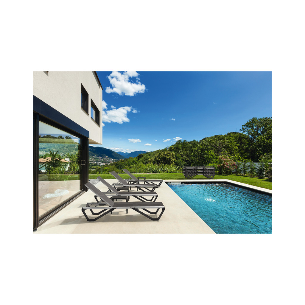 Стіл садовий PAPATYA до шезлонга Wave сіро-коричневий (4343) - зображення 4