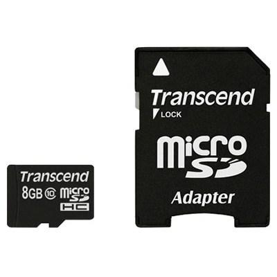 Карта пам'яті Transcend 8Gb microSDHC class 10 (TS8GUSDHC10) - зображення 1