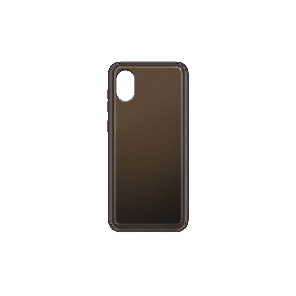 Чохол до мобільного телефона Samsung A03 Soft Clear Cover Black (EF-QA032TBEGRU) - зображення 1