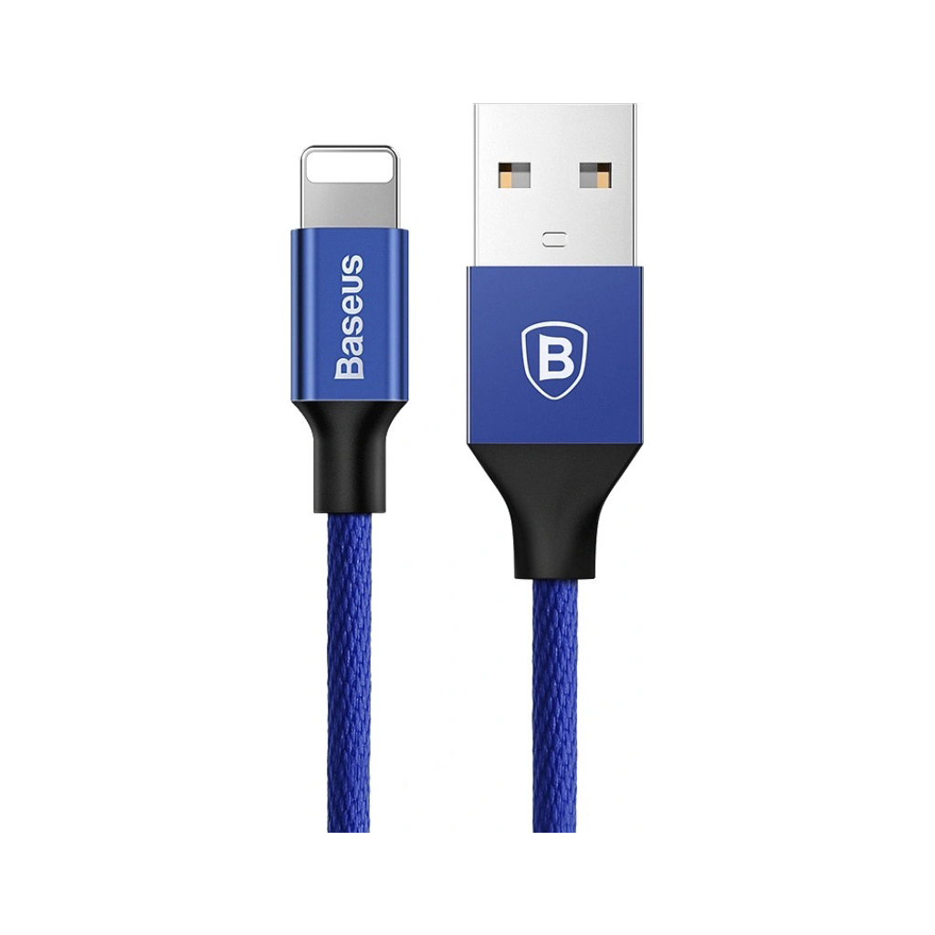 Дата кабель USB 2.0 AM to Lightning 1.2m navy blue Baseus (CALYW-13) - зображення 1