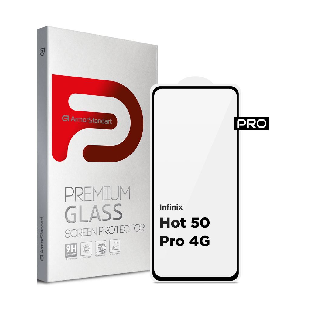 Скло захисне Armorstandart Pro Infinix Hot 50 Pro 4G Black (ARM80935) - зображення 1