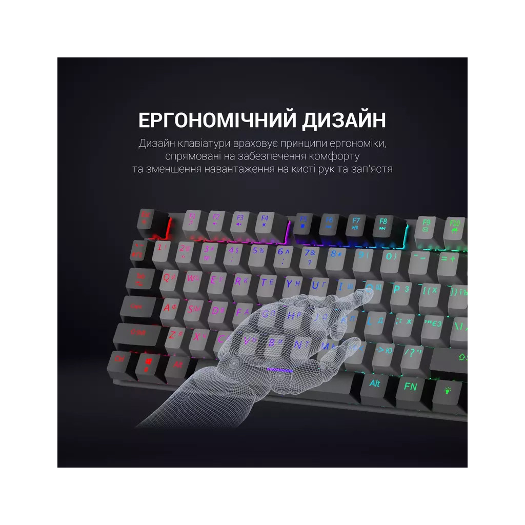 Клавіатура GamePro MK100B Blue Switch LED USB Black (MK100B) - зображення 10