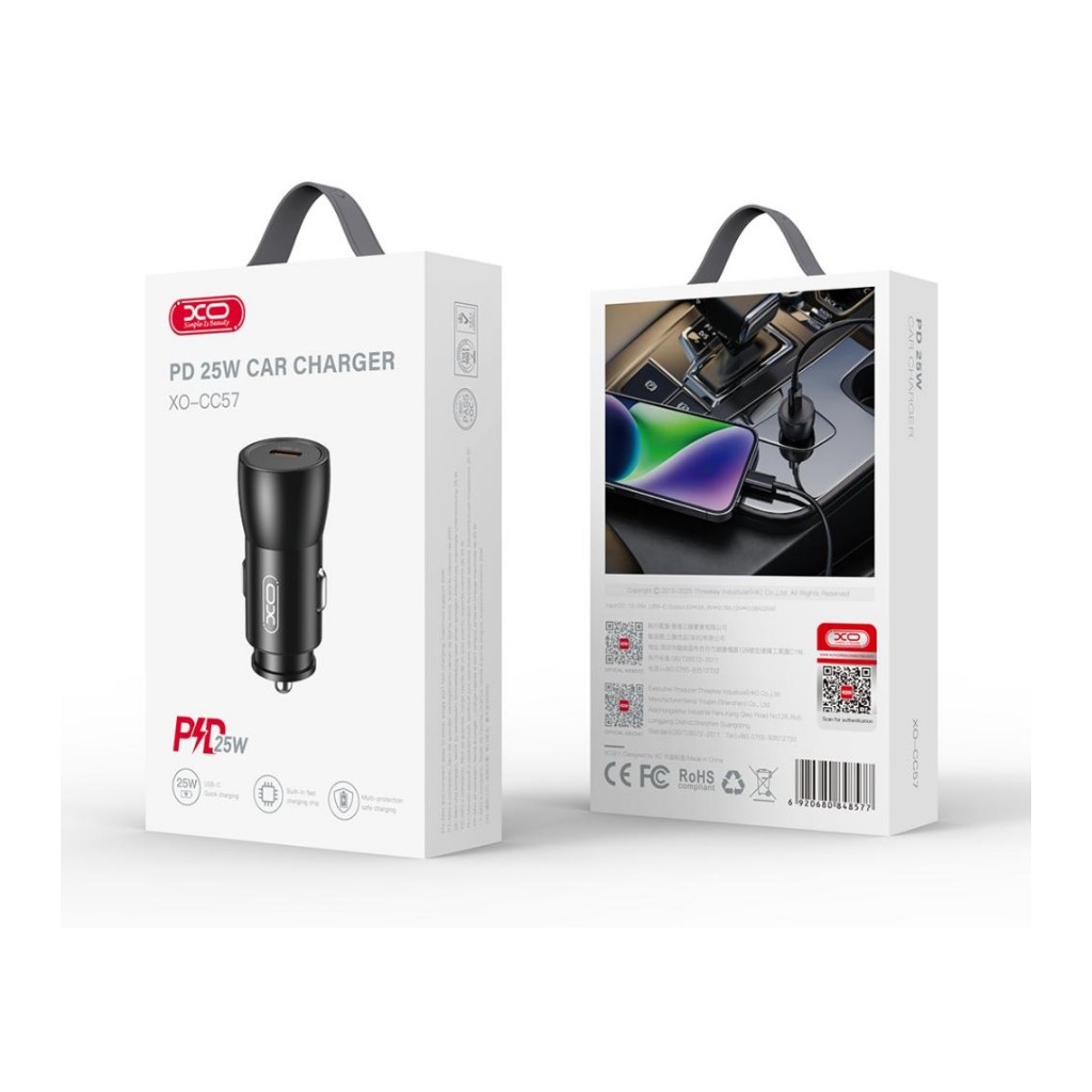 Зарядний пристрій XO CC57 USB-C PD25W Black (CC57_Black) - зображення 4