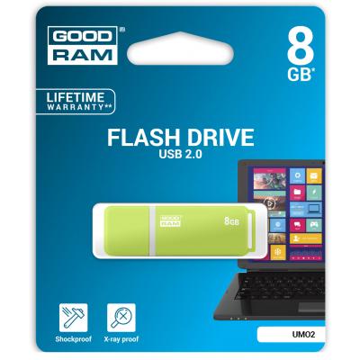 USB флеш накопичувач Goodram 8GB UMO2 Orange Green USB 2.0 (UMO2-0080OGR11) - зображення 6