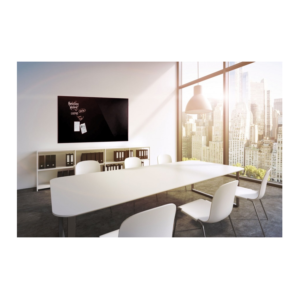 Офісна дошка Magnetoplan скляна магнітно-маркерна 1500x1000 чорна Glassboard-Black (13408012) - зображення 6