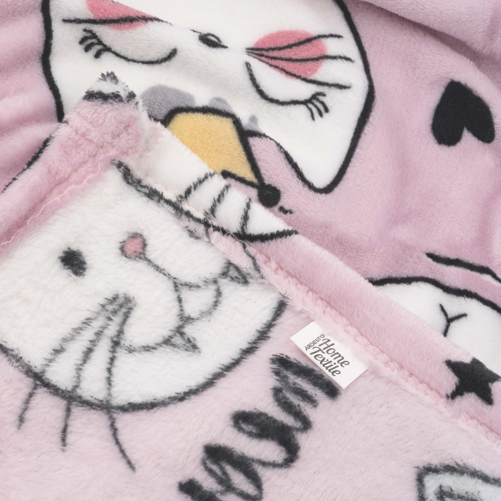 Плед Ardesto Flannel 100% поліестер, котики 160х200 см (ART0132PB) - зображення 5