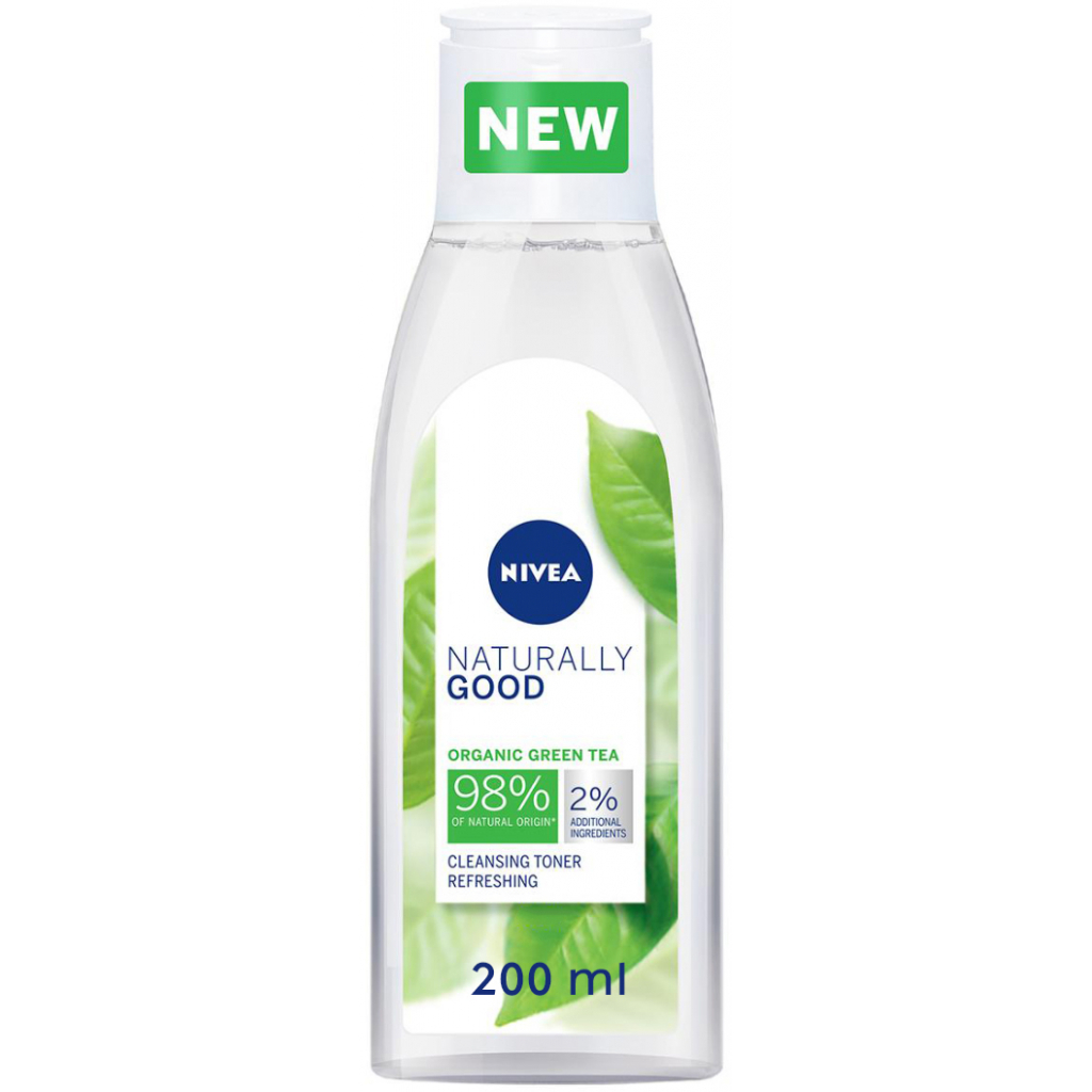 Тонік для обличчя Nivea Naturally Good з екстрактом зеленого чаю 200 мл (4005900701091) - зображення 1