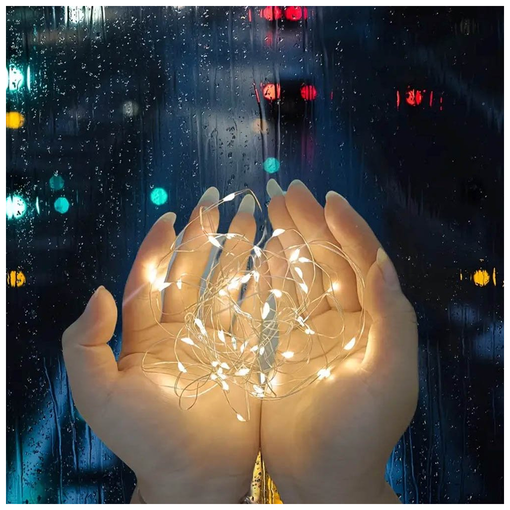 Гірлянда ColorWay Струна LED 50 5 м теплий колір 3 AA Battery (CW-G-50L5NB) - зображення 4