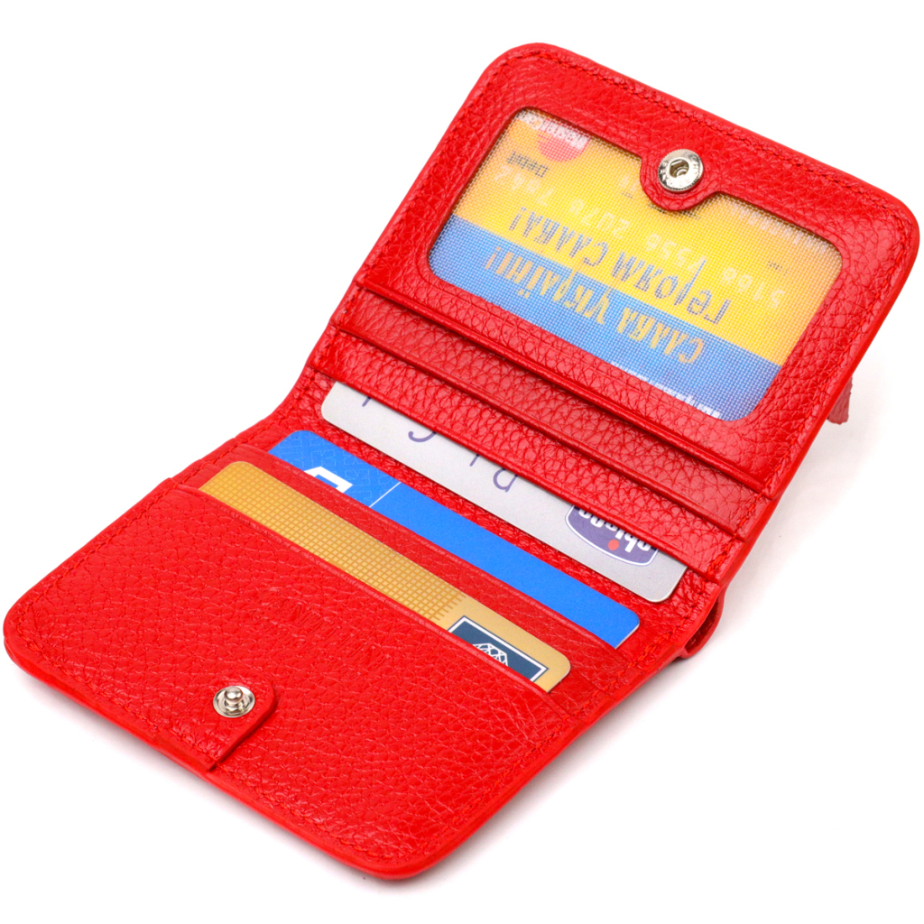 Гаманець Canpellini З натуральної шкіри флотар Червоний (21803) - зображення 5