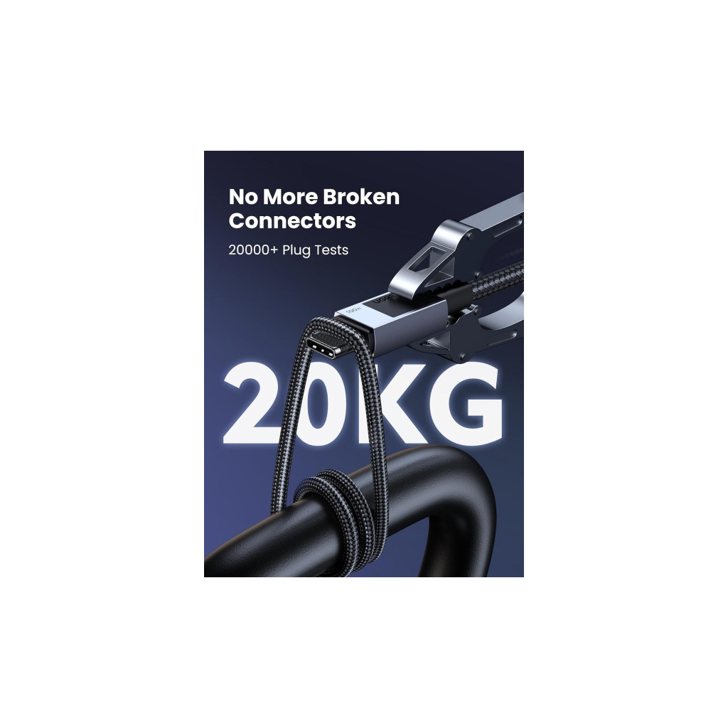 Дата кабель USB-C to USB-C 3.0m 100W L512 gray UGREEN (45065) - зображення 6