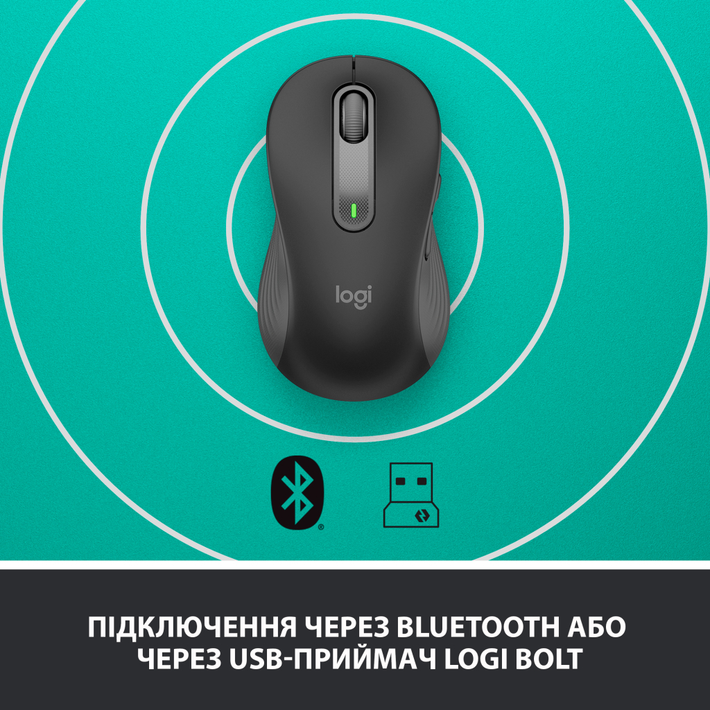 Мишка Logitech Signature M650 L Wireless LEFT Graphite (910-006239) - зображення 5