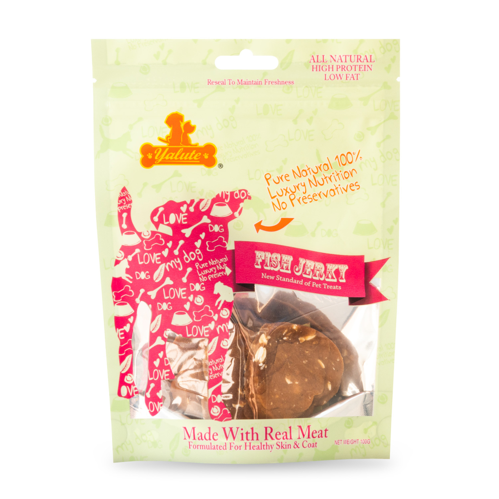 Ласощі для собак Yalute Salmon and Oats in Heart Shape 100 г (лосось та овес) (4820261920543) - зображення 1