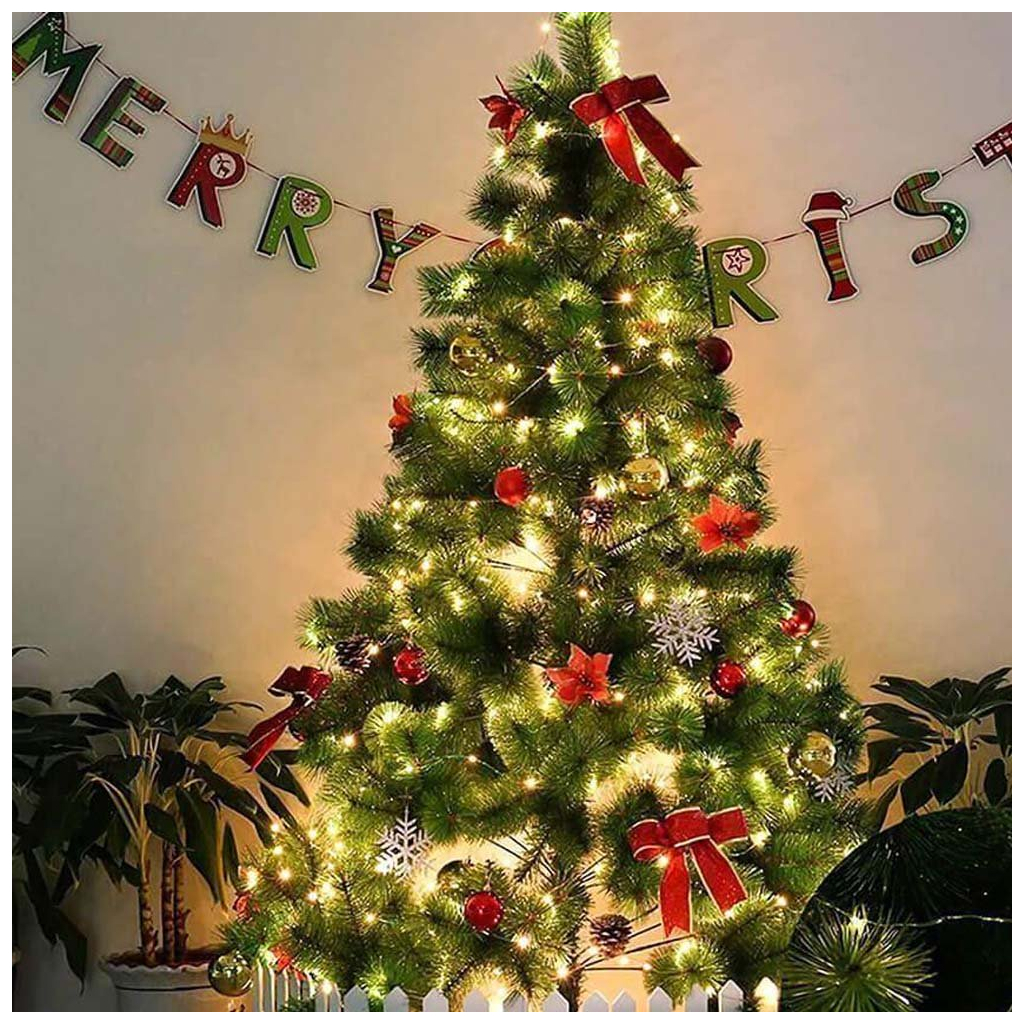 Гірлянда ColorWay Роса LED 100 10 м 8 функцій теплий колір USB (CW-G-100L10NU) - зображення 8