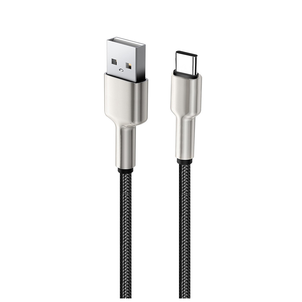 Дата кабель USB 2.0 AM to Lightning 1.0m head metal black ColorWay (CW-CBUL046-BK) - зображення 5