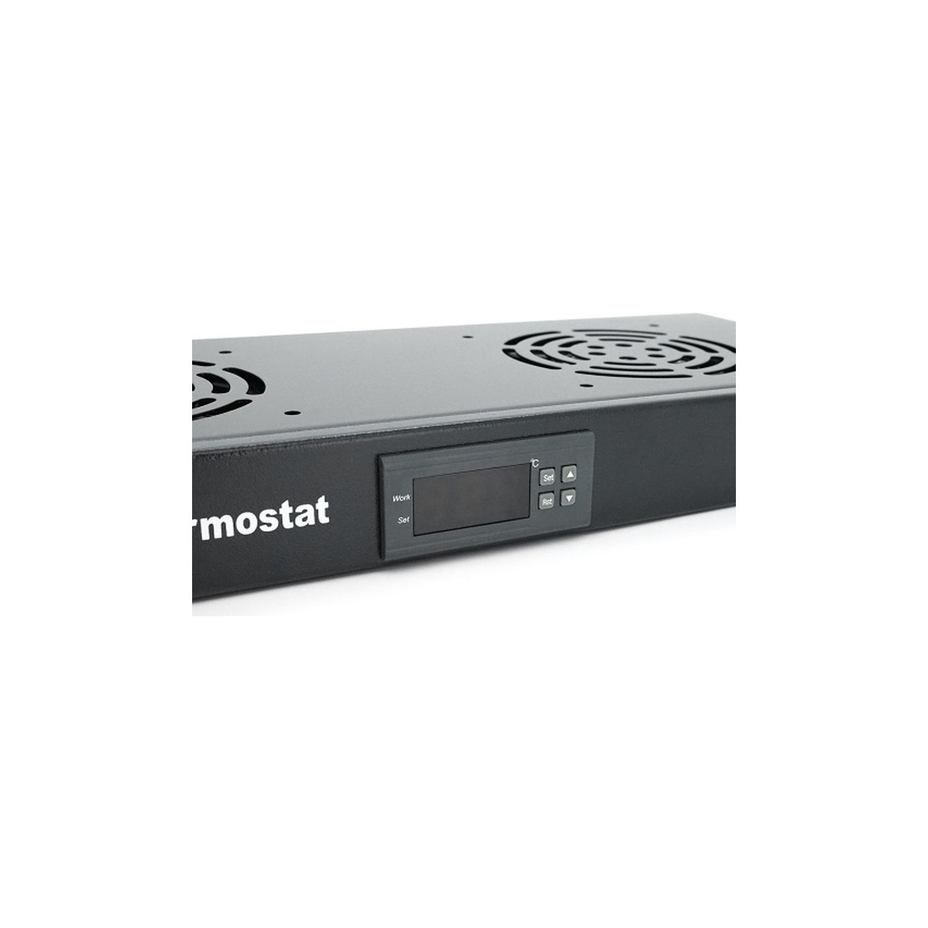 Вентиляторний модуль 2 вент. з термостатом, 19" 1U Merlion (31227 / JG-02) - зображення 5