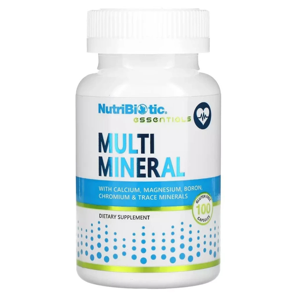 Вітамінно-мінеральний комплекс NutriBiotic Мультимінерали, Essentials, Multi Mineral, 100 капсул (NBC-00640) - зображення 1