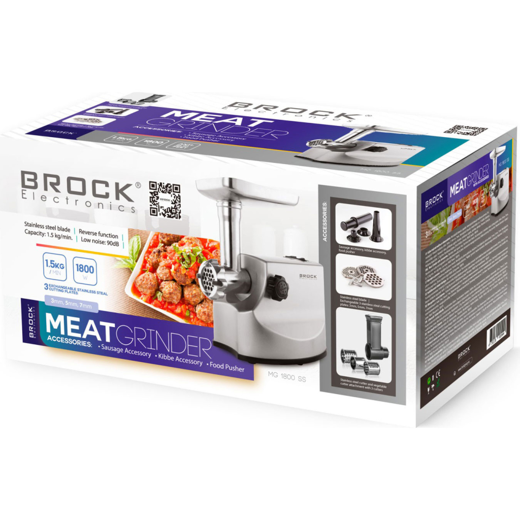 М'ясорубка Brock MG 1800 SS - зображення 2