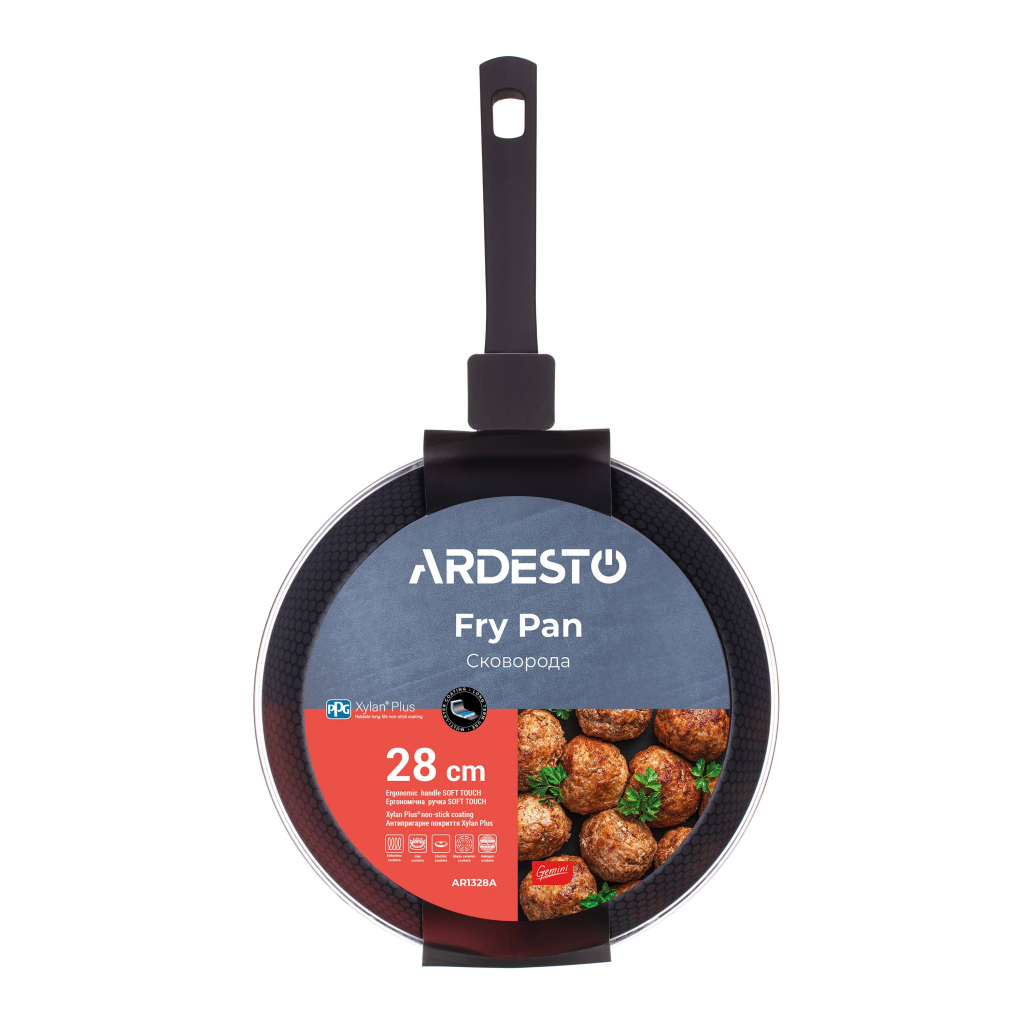 Сковорода Ardesto Gemini Salerno, 28см, алюміній, чорний (AR1328A) - зображення 7