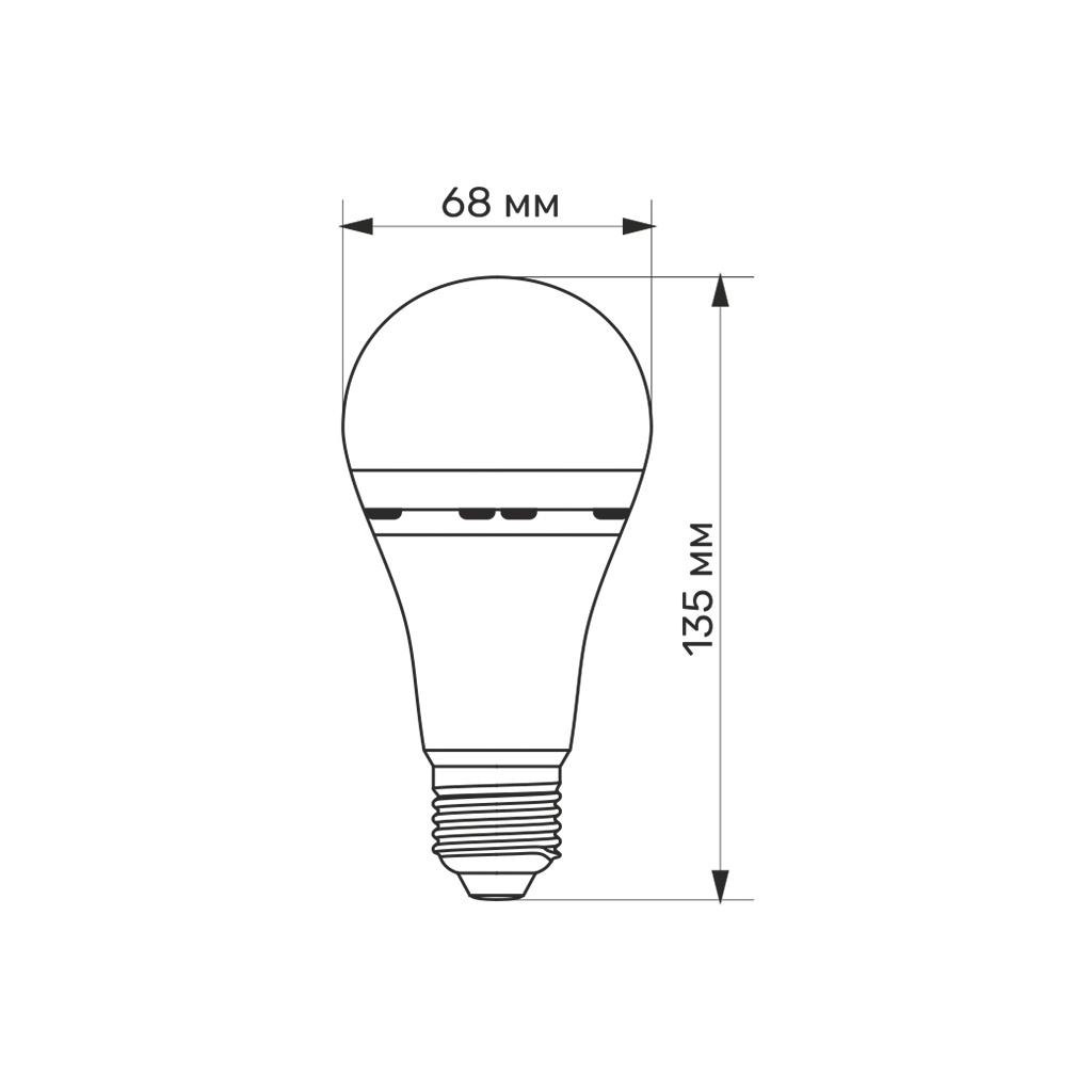 Лампочка TITANUM LED акумуляторна A68 10W E27 4000K 220V (TL-EMA68-10274) - зображення 3