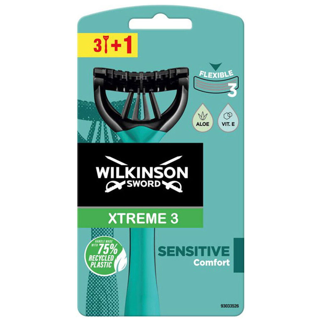 Бритва Wilkinson Sword Xtreme 3 Sensitive 3+1 шт. (4027800710409) - зображення 1
