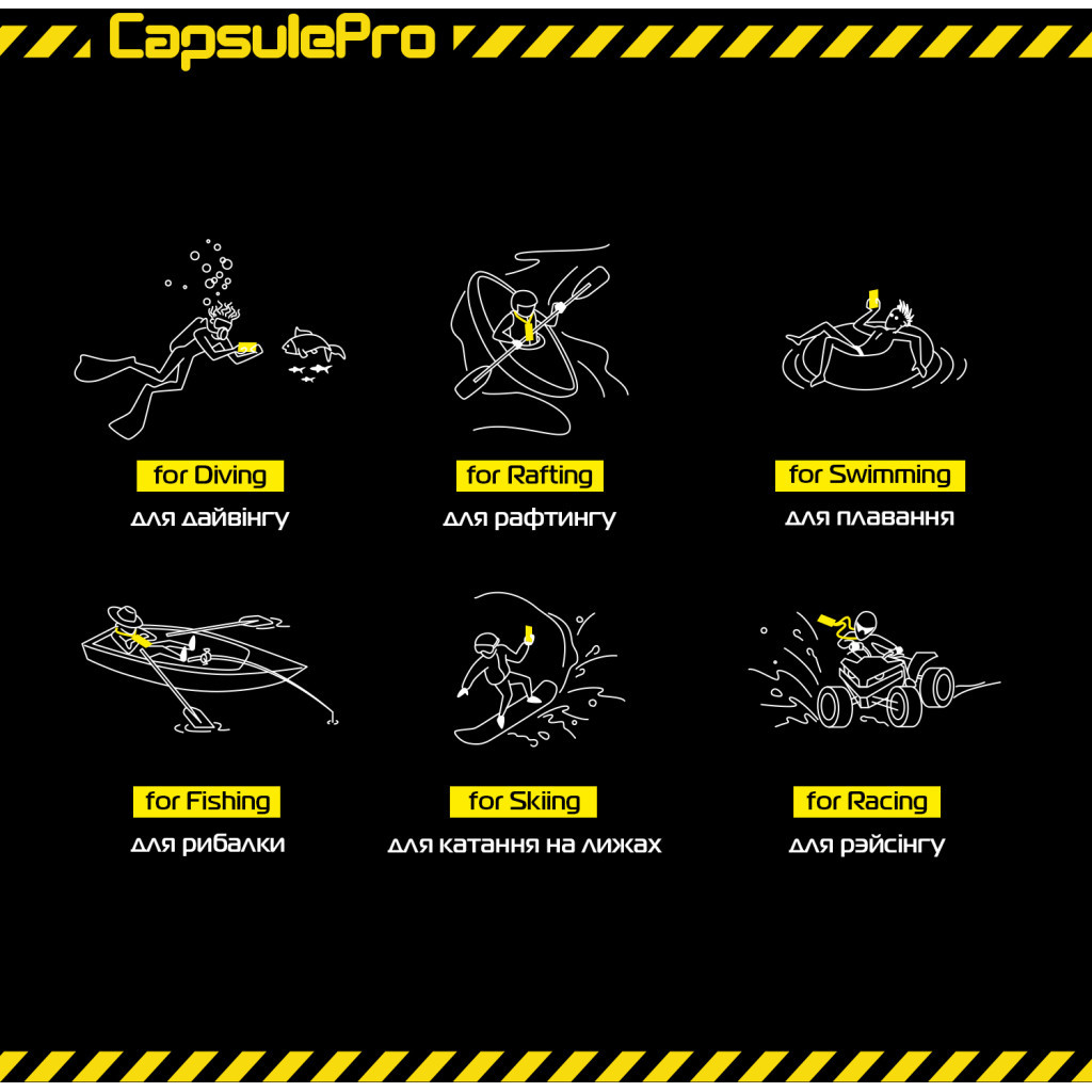 Чохол до мобільного телефона Armorstandart CapsulePro Waterproof Floating Case Yellow (ARM59235) - зображення 2