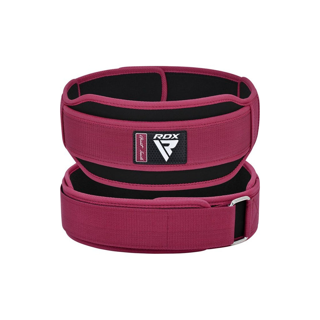 Атлетичний пояс RDX RX5 Double Belt неопреновий Pink S (WBD-RX5P-S) - зображення 1