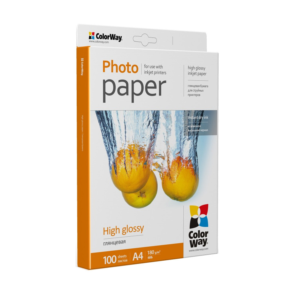 Фотопапір ColorWay A4 180г glossy 100л, картон-пак (PG180100A4) - зображення 2