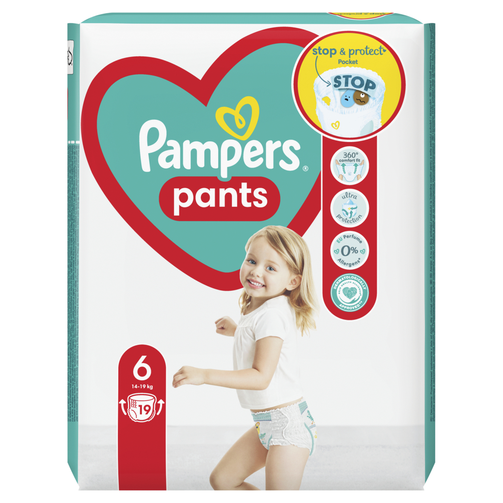 Підгузки Pampers трусики Pants Giant Розмір 6 (14-19 кг) 19 шт (8006540067802) - зображення 2