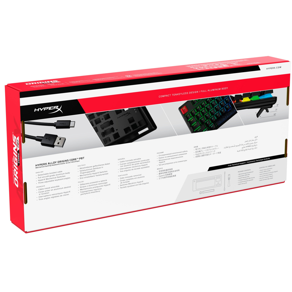 Клавіатура HyperX Alloy Origins Core PBT HX Red (639N7AA) - зображення 9