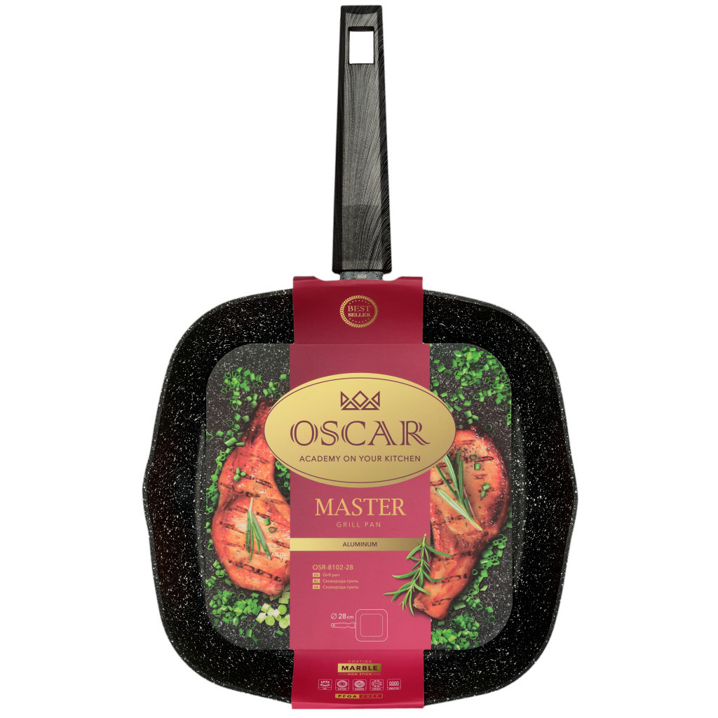 Сковорода Oscar Master Grill 28 см (OSR-8102-28) - зображення 3