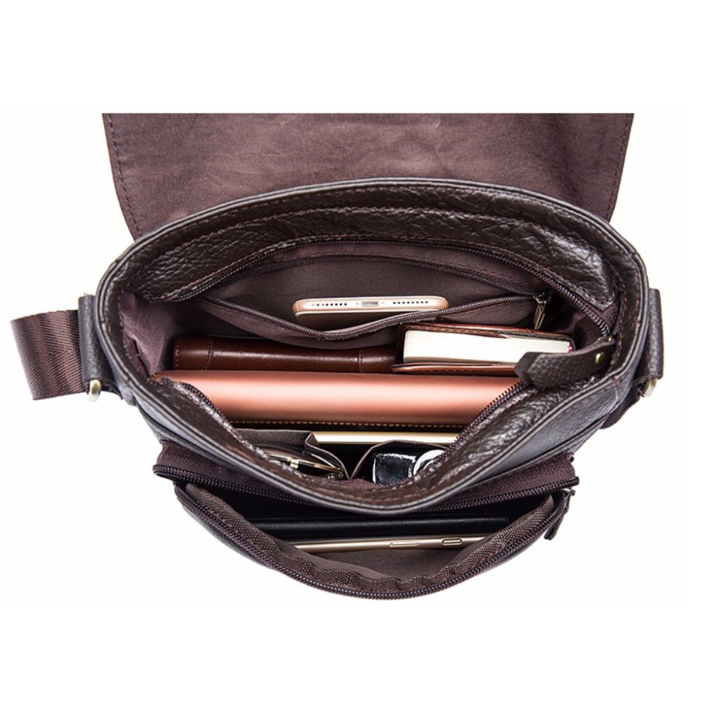 Сумка Vintage Через плече зі шкіри Коричнева (20022) - зображення 8