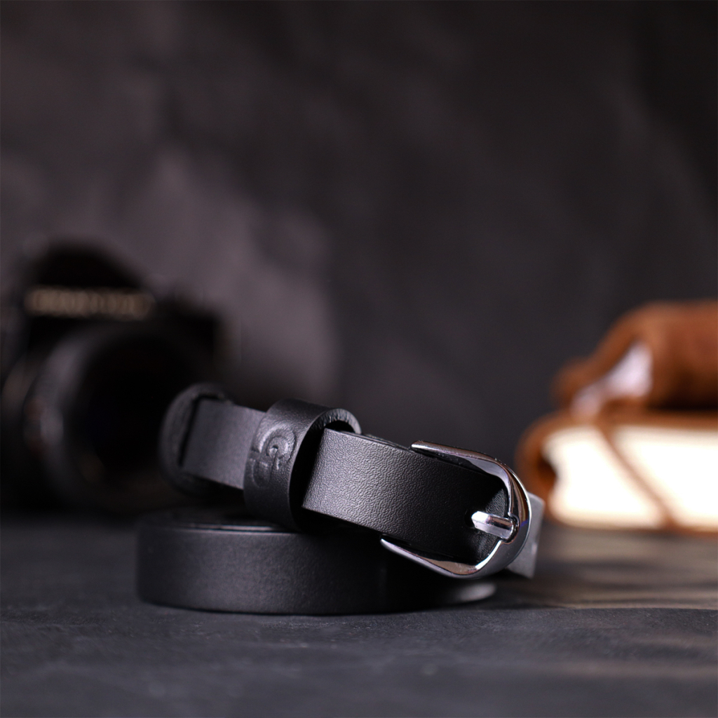 Ремінь Grande Pelle Жіночий з натуральної шкіри Чорний (11693) - зображення 9