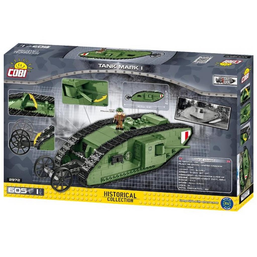 Конструктор Cobi Танк Марк 1, 605 деталей (COBI-2972) (5902251029722) - зображення 9