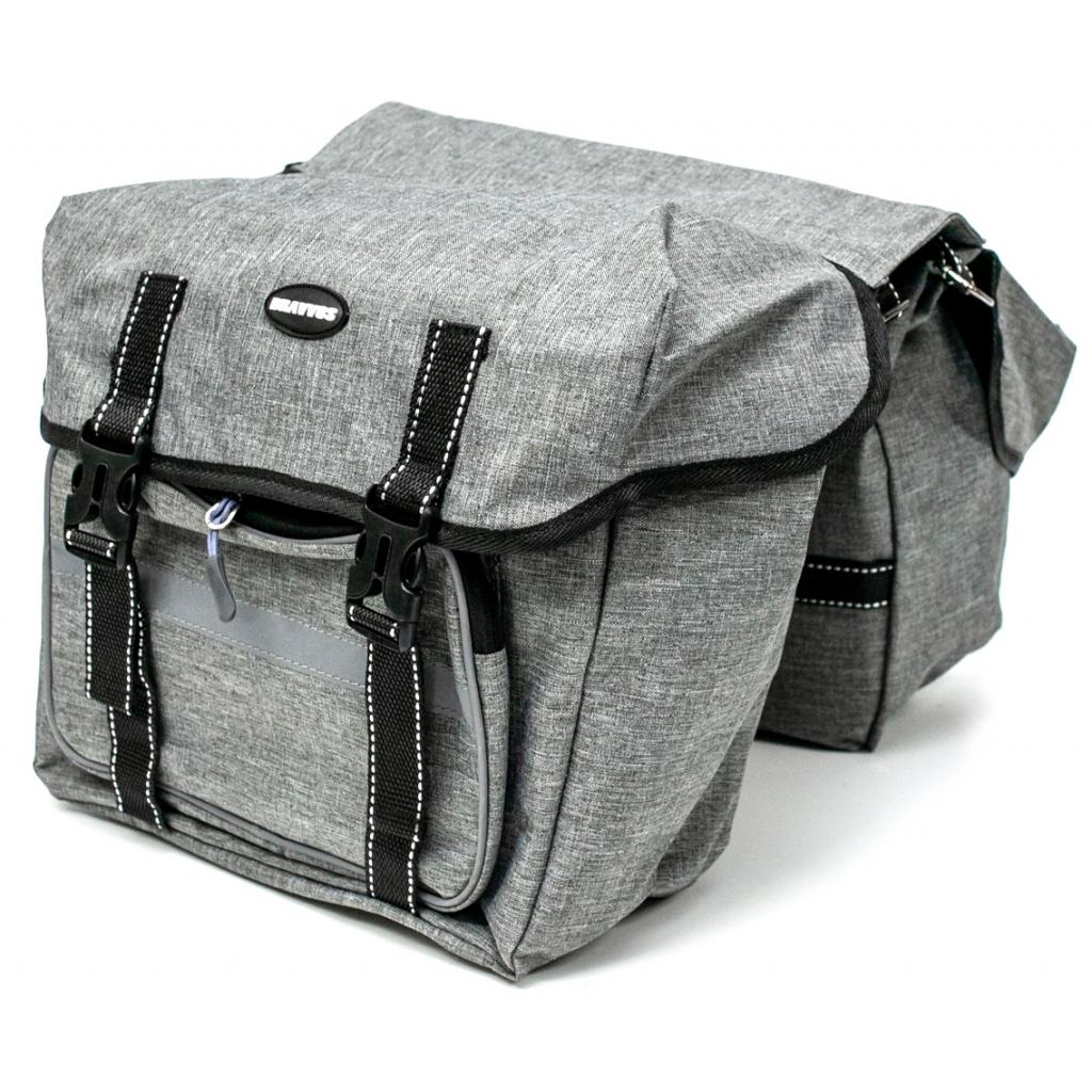 Велосумка на багажник Bravvos F-091-2 35x28x14 cm Grey (BIB-030) - зображення 1