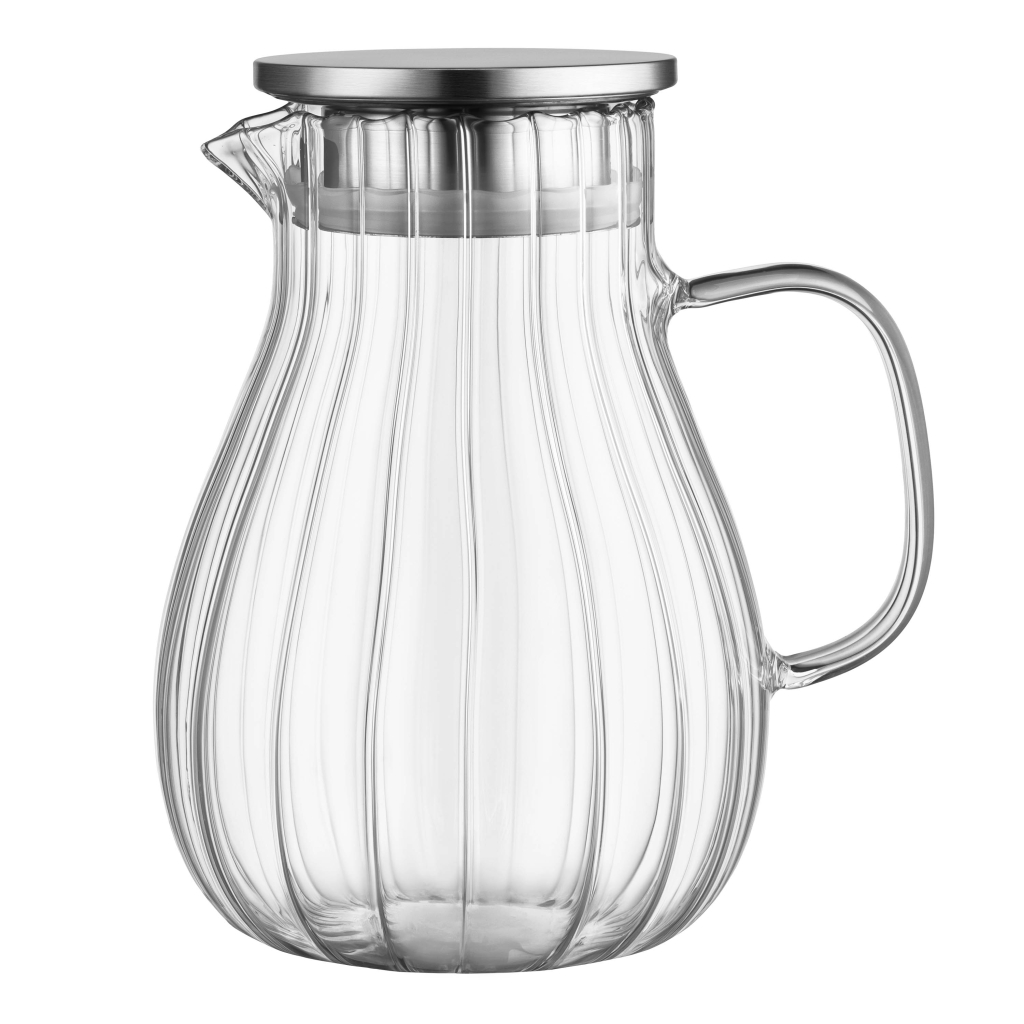 Глечик Ardesto Iceberg, 1500мл, боросилікатне скло, нержавіюча сталь, прозорий (AR2615GA) - зображення 1