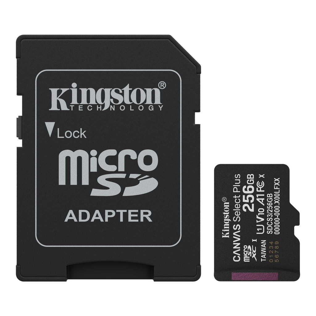 Карта пам'яті Kingston 256GB microSDXC class 10 UHS-I V10 A1 Canvas Select Plus (SDCS3/256GB) - зображення 1