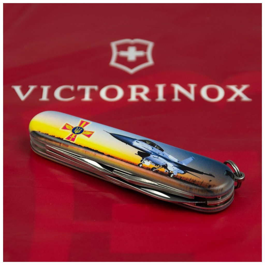 Ніж Victorinox Spartan Army 91 мм Літак + Емблема ПС ЗСУ (1.3603.3_W3040p) - зображення 3