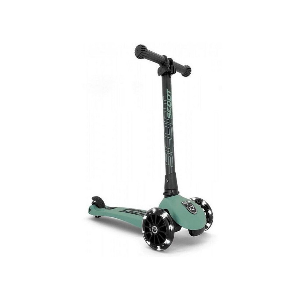 Самокат Scoot&Ride Highwaykick-3 колеса з підсвіткою, сіро-зелений (SR-96345) - зображення 1