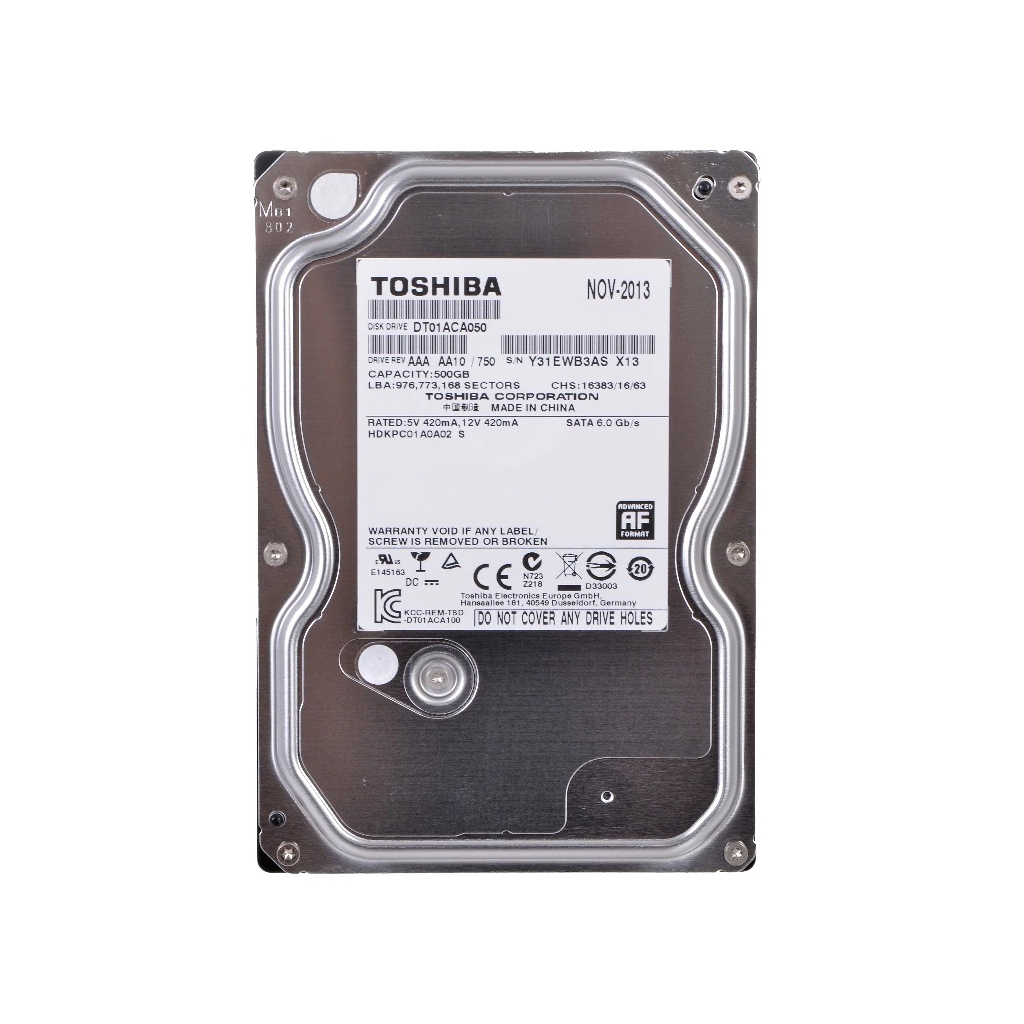 Жорсткий диск 3.5"  500Gb Toshiba (# DT01ACA050 #) - зображення 1