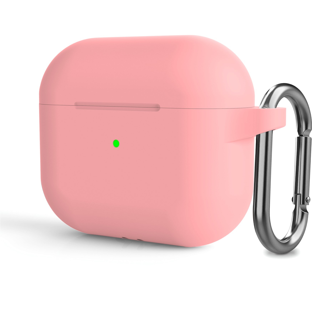 Чохол для навушників BeCover Silicon для Apple AirPods (3nd Gen) Grapefruit-Pink (707231) - зображення 2