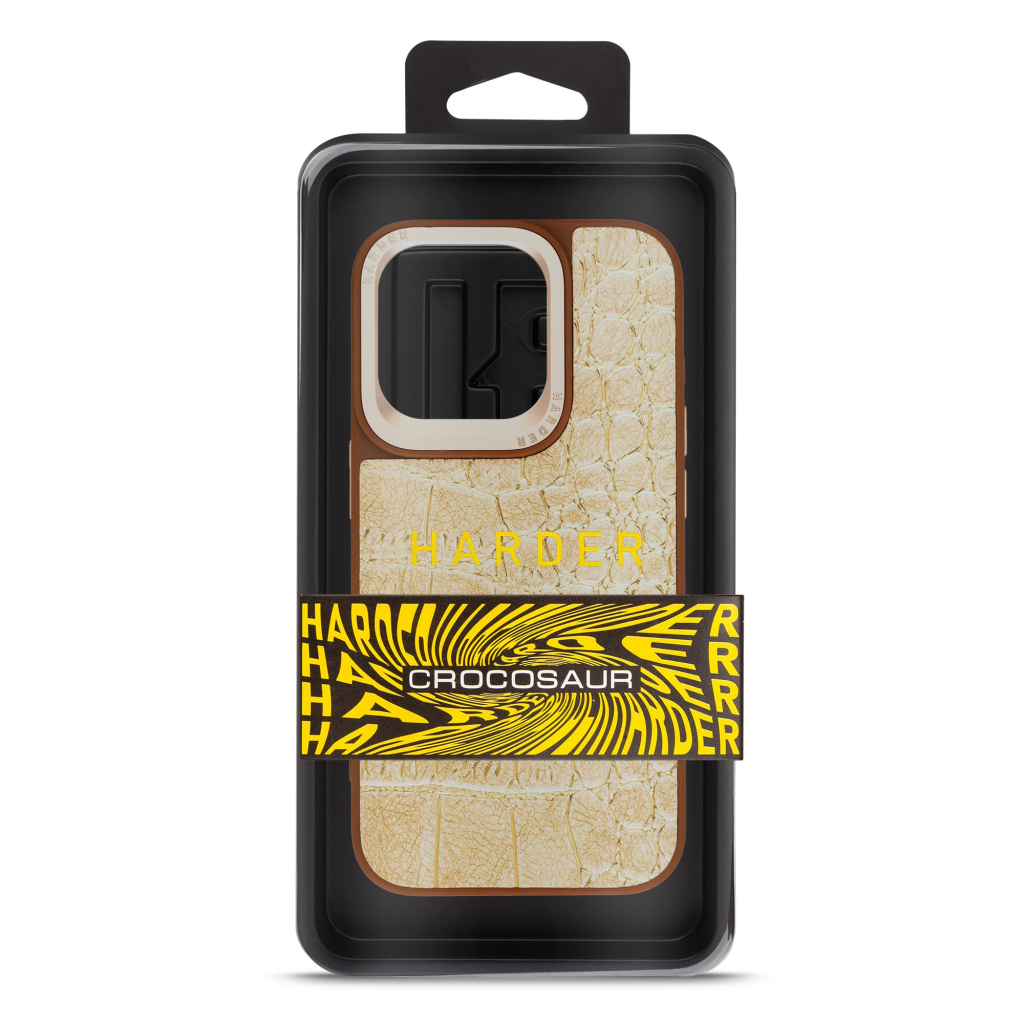 Чохол до мобільного телефона Harder Crocosaur Apple iPhone 15 Pro Beige (ARM76703) - зображення 3