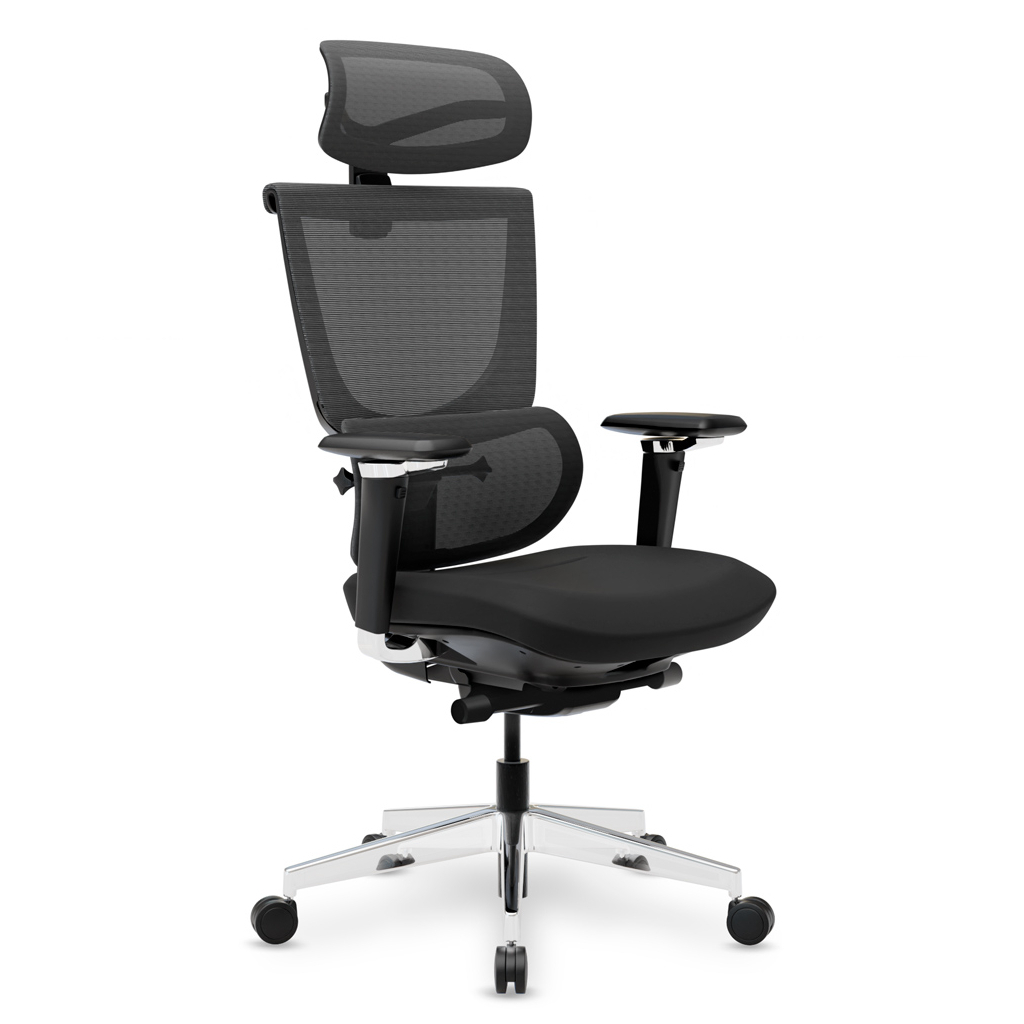 Офісне крісло Mealux S8 Air Fabric Black (HF-S8P F/B) - зображення 4