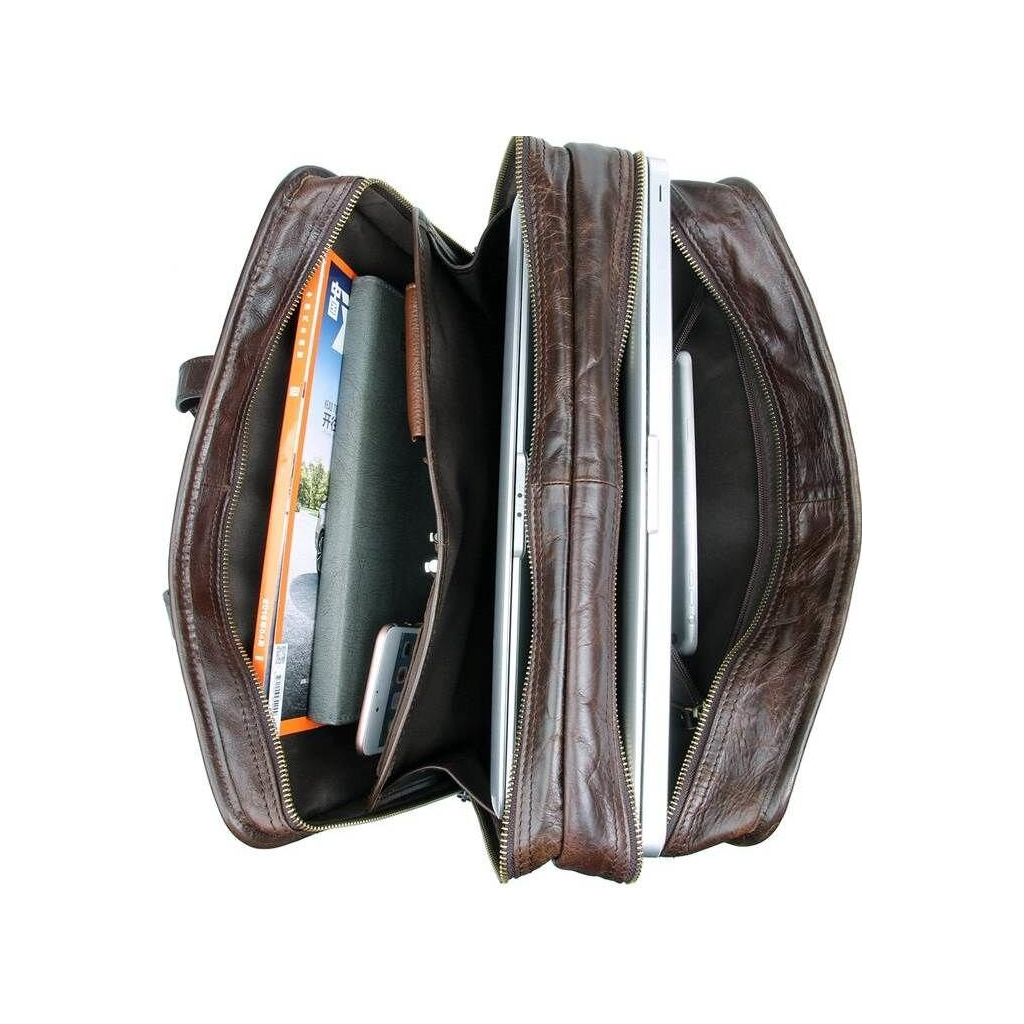 Сумка Vintage З натуральної шкіри Коричнева (14539) - зображення 10