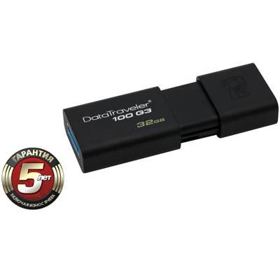 USB флеш накопичувач Kingston 32Gb DataTraveler 100 Generation 3 USB3.0 (DT100G3/32GB) - зображення 1
