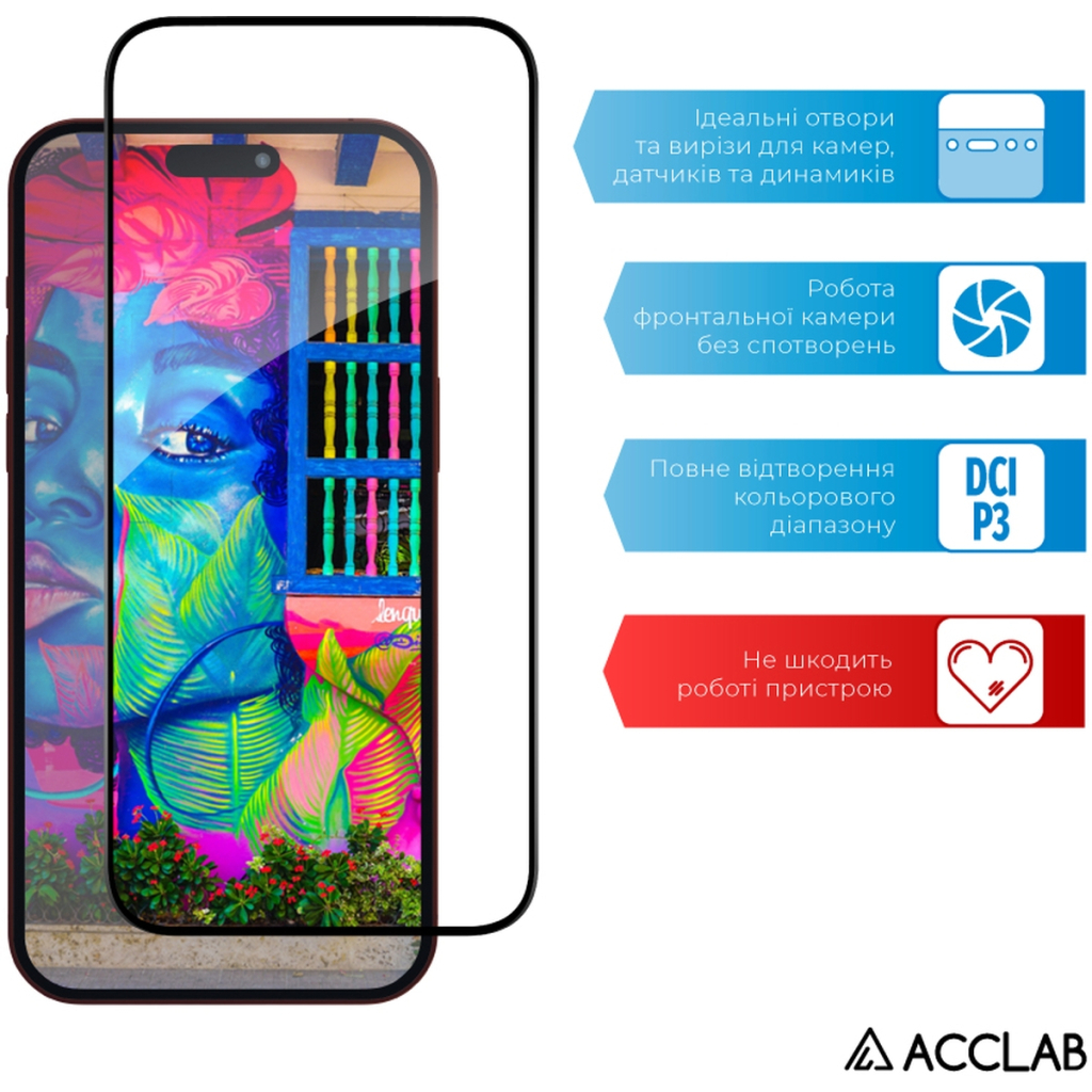 Скло захисне ACCLAB Full Glue ESD Apple iPhone 15 Pro Max Black 6,7" (1283126577260) - зображення 5