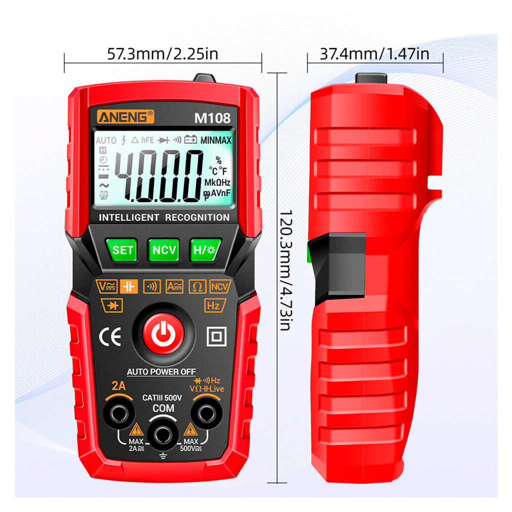 Цифровий мультиметр ANENG M108, V, A, R, C, T, F (M108) - зображення 3