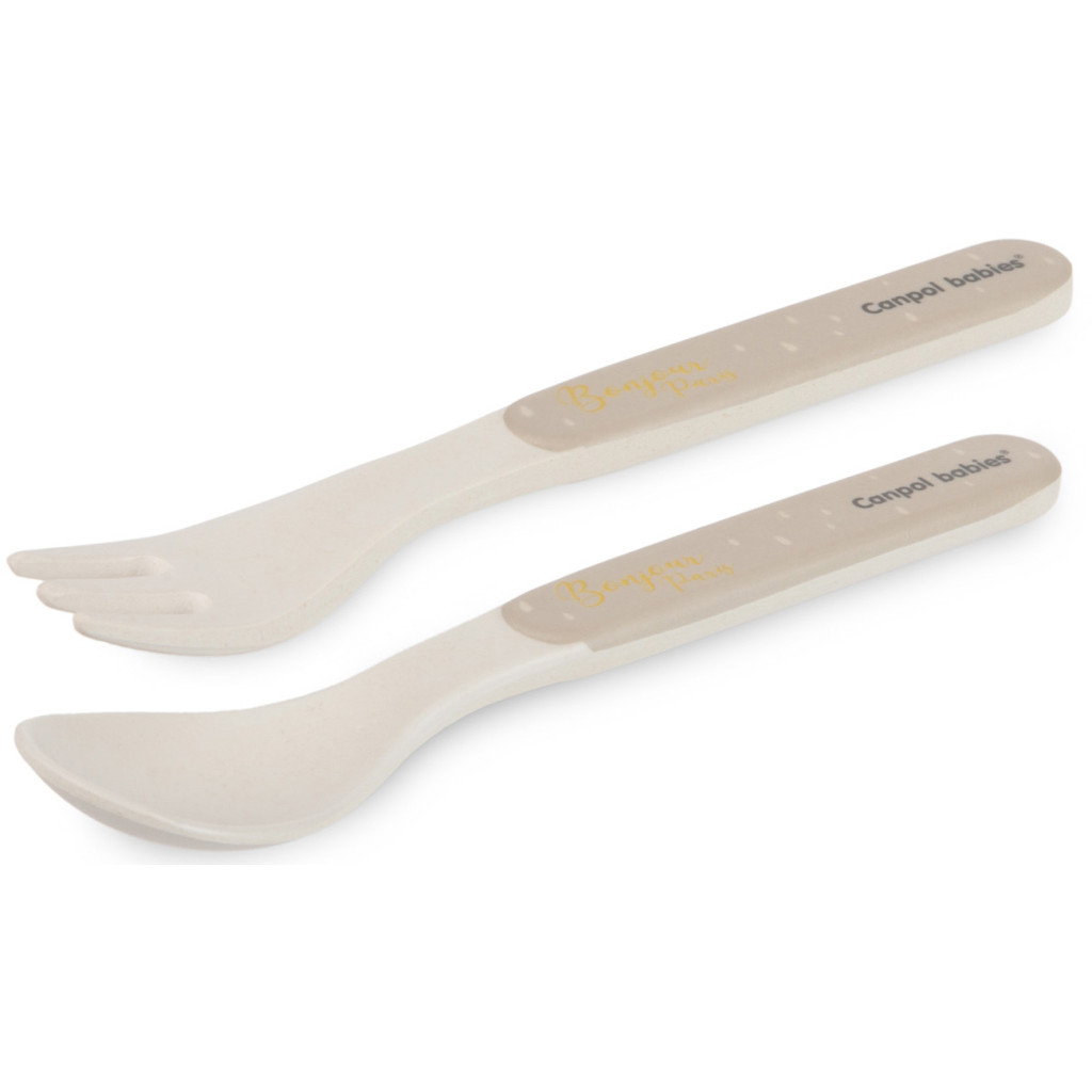 Набір дитячого посуду Canpol babies BONJOUR PARIS посуду 5 ел. бежевий (9/227_bei) - зображення 6