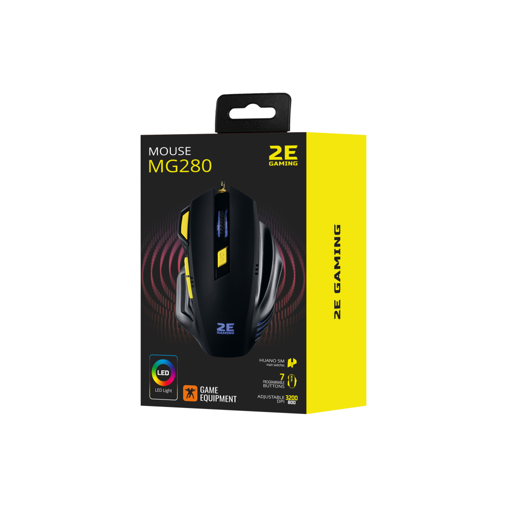 Мишка 2E Gaming MG280 LED USB Black (2E-MG280UB) - зображення 2