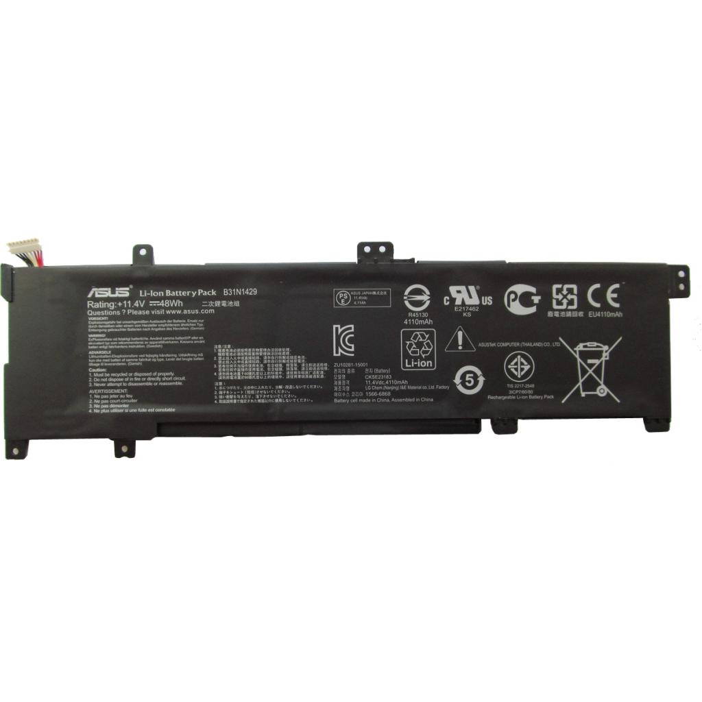 Акумулятор до ноутбука ASUS K501 B31N1429, 4110mAh (48Wh), 3cell, 11.4V, Li-ion, черная, (A47275) - зображення 1